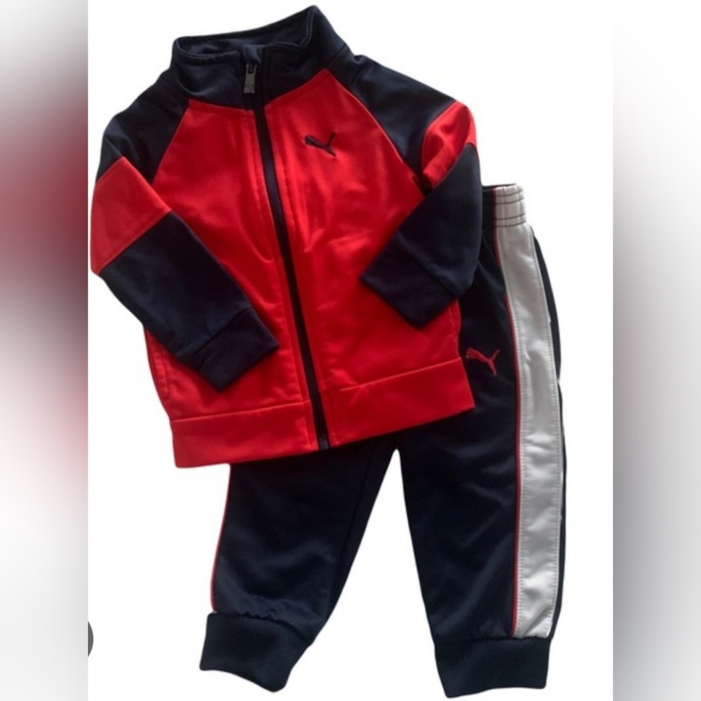 SALE NWT Puma Kids Red and Blue & White Tracksuit Set - 12 & 18mon